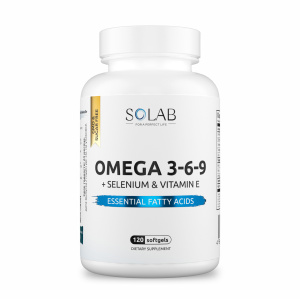 SOLAB / Omega 3-6-9 с селеном и витамином Е, 120 капсул