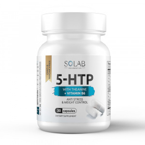 SOLAB / 5-HTP с теанином и витамином B6 / 5-HTP with theanine and vitamin B6. Курс на 1 месяц