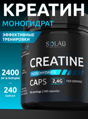 SOLAB / Креатин в капсулах, 240 капсул