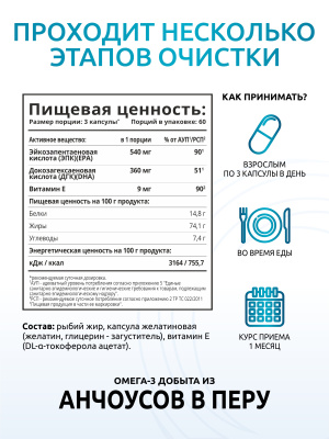 SOLAB Omega-3, 900 мг, 180 капсул