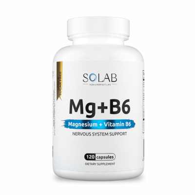 SOLAB / Магния цитрат с витамином В6, 120 капсул