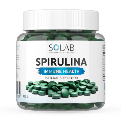 SOLAB / Спирулина натуральная в таблетках, 100 г