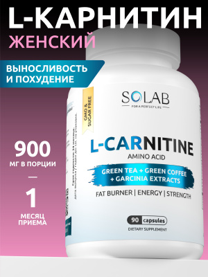 SOLAB / L - Карнитин для женщин, 90 капсул